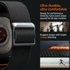 Spigen Apple Watch Ultra 49Mm|Apple Watch Ultra 2 49Mm-Pasek LITE FIT ”PRO” APPLE WATCH ULTRA 1 / 2 (49 MM) MATTE BLACK