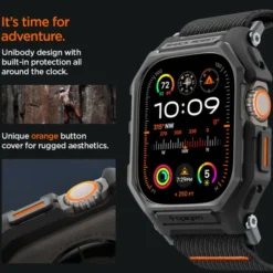 Spigen Apple Watch Ultra 49Mm|Apple Watch Ultra 2 49Mm-Pasek LITE FIT ”PRO” APPLE WATCH ULTRA 1 / 2 (49 MM) MATTE BLACK