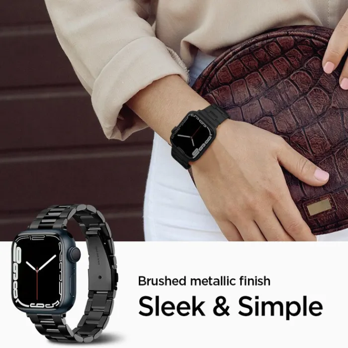 Spigen Apple Watch Se 2024 40Mm|Apple Watch 9 41Mm-Pasek Modern Fit Band Apple Watch 9 8 7 SE 2022 38mm 40mm 41mm Black
