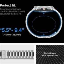 Spigen Galaxy Watch 8 Classic 46Mm|Galaxy Watch 8 40Mm-PASEK MODERN FIT BAND GALAXY WATCH 8 / CLASSIC (40 / 44 / 46 MM) SILVER