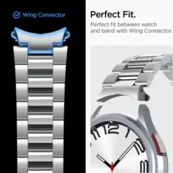 Spigen Galaxy Watch 6 Classic 47Mm|Galaxy Watch 7 40Mm-Pasek Modern Fit Band Samsung Galaxy Watch 6 Classic (47 mm) Silver Case