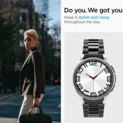 Spigen Galaxy Watch 6 Classic 47Mm|Galaxy Watch 7 40Mm-Pasek Modern Fit Band Samsung Galaxy Watch 6 Classic (47 Mm) Black Case