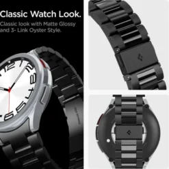 Spigen Galaxy Watch 6 Classic 47Mm|Galaxy Watch 7 40Mm-Pasek Modern Fit Band Samsung Galaxy Watch 6 Classic (47 Mm) Black Case