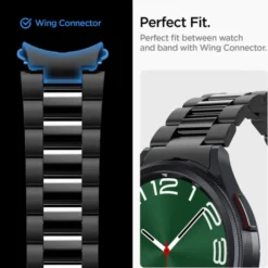 Spigen Galaxy Watch 6 Classic 47Mm|Galaxy Watch 7 40Mm-Pasek Modern Fit Band Samsung Galaxy Watch 6 Classic (47 Mm) Black Case