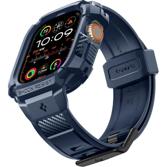 Spigen Apple Watch Ultra 49Mm|Apple Watch Ultra 2 49Mm-Pasek Rugged Armor ”pro” Apple Watch Ultra 1 / 2 (49 Mm) Navy Blue