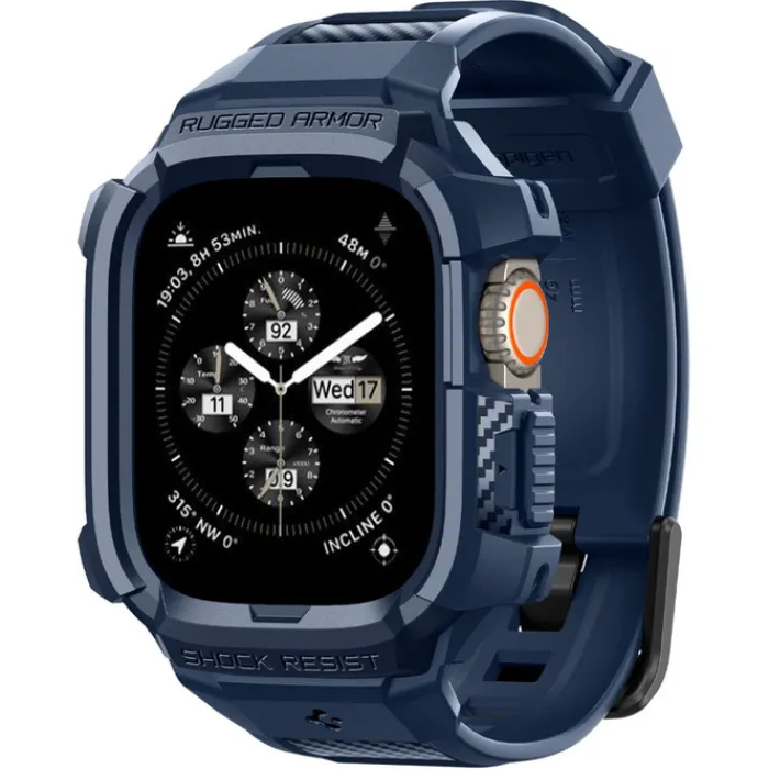 Spigen Apple Watch Ultra 49Mm|Apple Watch Ultra 2 49Mm-Pasek Rugged Armor ”pro” Apple Watch Ultra 1 / 2 (49 Mm) Navy Blue
