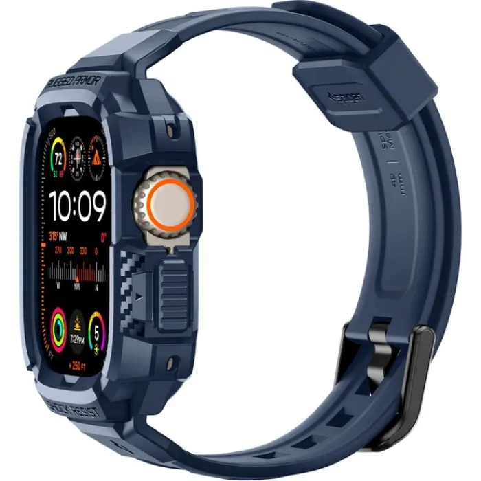 Spigen Apple Watch Ultra 49Mm|Apple Watch Ultra 2 49Mm-Pasek Rugged Armor ”pro” Apple Watch Ultra 1 / 2 (49 Mm) Navy Blue