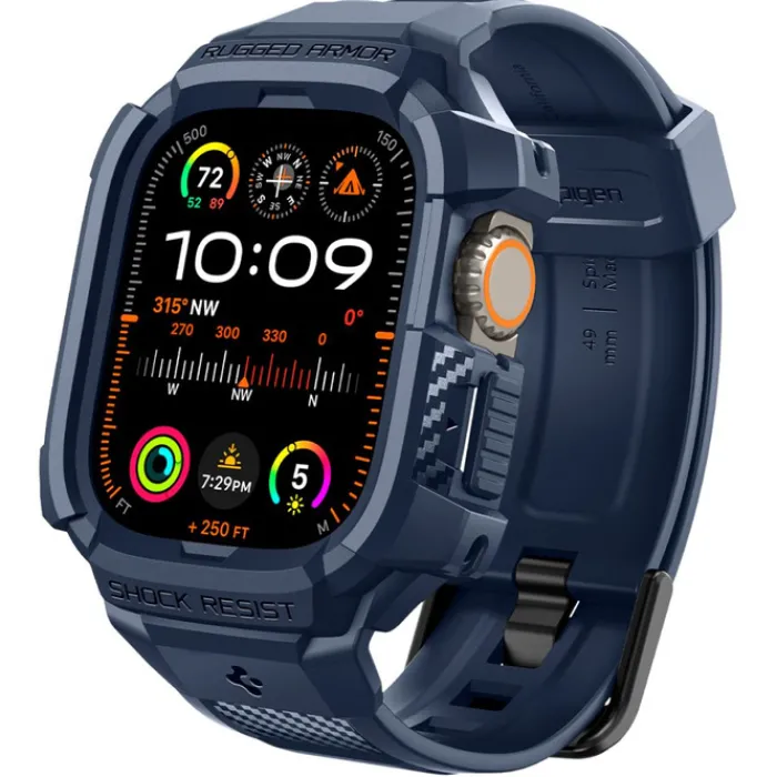 Spigen Apple Watch Ultra 49Mm|Apple Watch Ultra 2 49Mm-Pasek Rugged Armor ”pro” Apple Watch Ultra 1 / 2 (49 Mm) Navy Blue