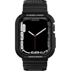 Spigen Apple Watch Se 2024 40Mm|Apple Watch 9 41Mm-Pasek Rugged Armor Pro Apple Watch 9 8 7 SE 2022 38mm 40mm 41mm Czarny