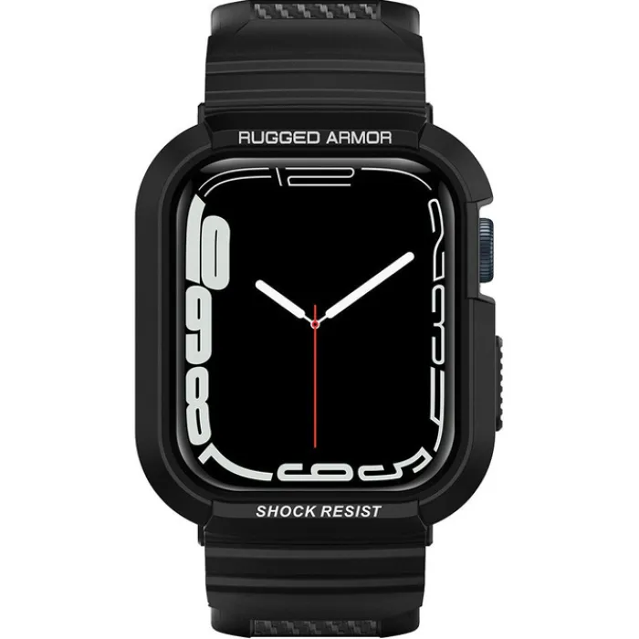 Spigen Apple Watch Se 2024 40Mm|Apple Watch 9 41Mm-Pasek Rugged Armor Pro Apple Watch 9 8 7 SE 2022 38mm 40mm 41mm Czarny