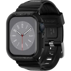 Spigen Apple Watch Se 2024 40Mm|Apple Watch 9 41Mm-Pasek Rugged Armor Pro Apple Watch 9 8 7 SE 2022 38mm 40mm 41mm Czarny