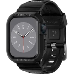Spigen Apple Watch Se 2024 40Mm|Apple Watch 9 41Mm-Pasek Rugged Armor Pro Apple Watch 9 8 7 SE 2022 38mm 40mm 41mm Czarny
