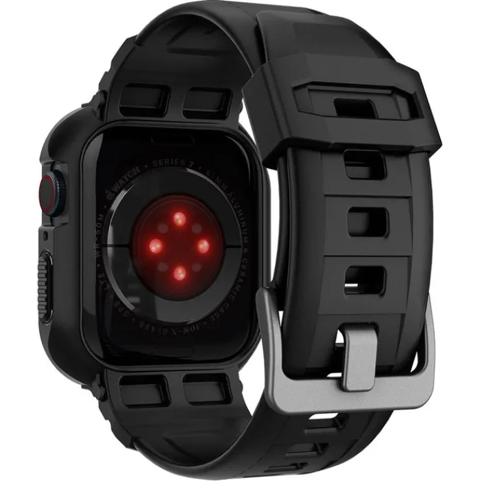 Spigen Apple Watch Se 2024 40Mm|Apple Watch 9 41Mm-Pasek Rugged Armor Pro Apple Watch 9 8 7 SE 2022 38mm 40mm 41mm Czarny