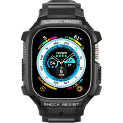 Spigen Apple Watch Ultra 49Mm|Apple Watch Ultra 2 49Mm-Pasek Rugged Armor Pro Apple Watch Ultra 49mm Ultra 2 Czarne