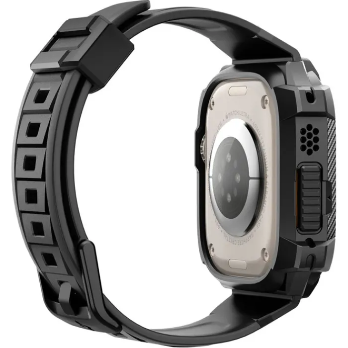 Spigen Apple Watch Ultra 49Mm|Apple Watch Ultra 2 49Mm-Pasek Rugged Armor Pro Apple Watch Ultra 49mm Ultra 2 Czarne