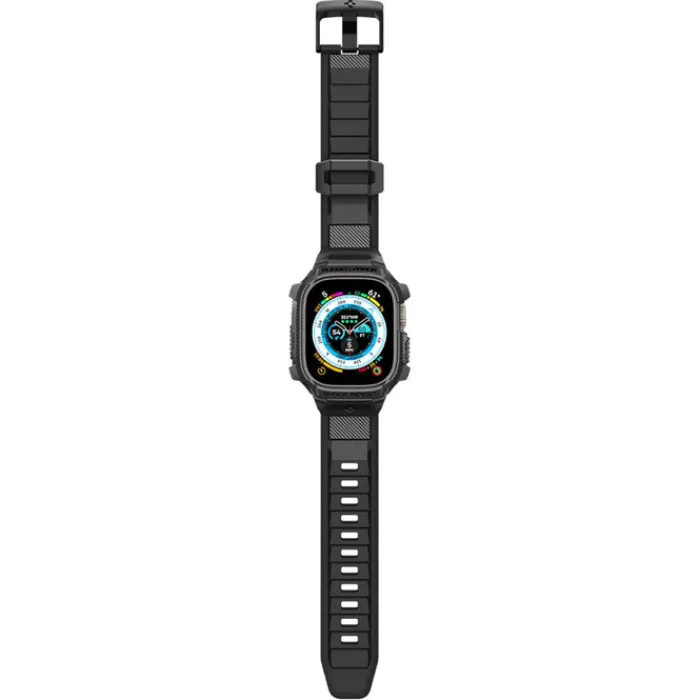 Spigen Apple Watch Ultra 49Mm|Apple Watch Ultra 2 49Mm-Pasek Rugged Armor Pro Apple Watch Ultra 49mm Ultra 2 Czarne