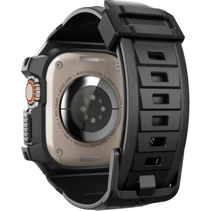 Spigen Apple Watch Ultra 49Mm|Apple Watch Ultra 2 49Mm-Pasek Rugged Armor Pro Apple Watch Ultra 49mm Ultra 2 Czarne
