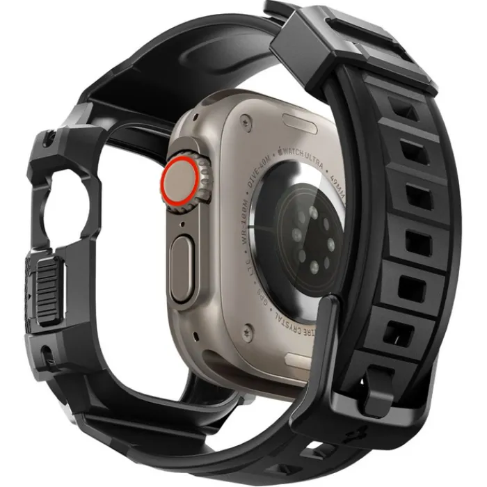 Spigen Apple Watch Ultra 49Mm|Apple Watch Ultra 2 49Mm-Pasek Rugged Armor Pro Apple Watch Ultra 49mm Ultra 2 Czarne