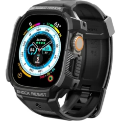 Spigen Apple Watch Ultra 49Mm|Apple Watch Ultra 2 49Mm-Pasek Rugged Armor Pro Apple Watch Ultra 49mm Ultra 2 Czarne
