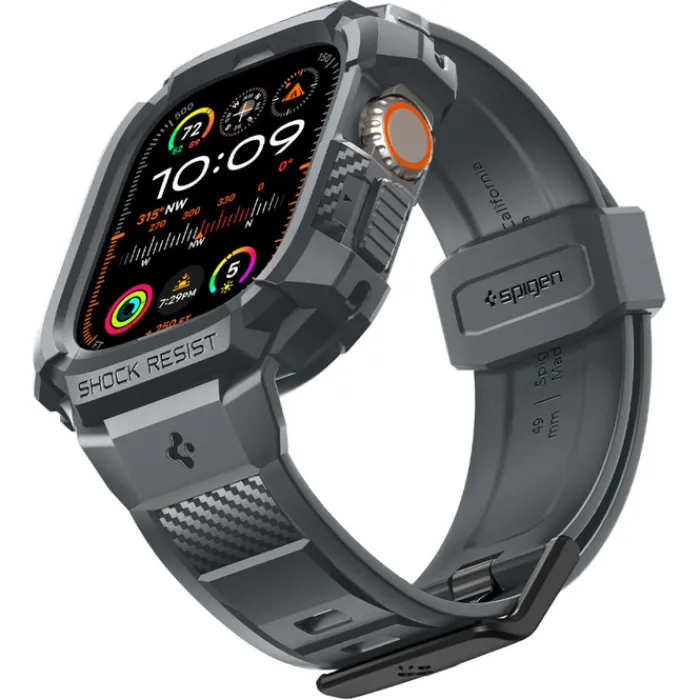 Spigen Apple Watch Ultra 49Mm|Apple Watch Ultra 2 49Mm-Pasek Rugged Armor ”pro” Apple Watch Ultra 1 / 2 (49 Mm) Dark Grey