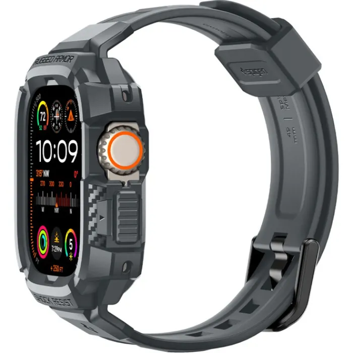 Spigen Apple Watch Ultra 49Mm|Apple Watch Ultra 2 49Mm-Pasek Rugged Armor ”pro” Apple Watch Ultra 1 / 2 (49 Mm) Dark Grey