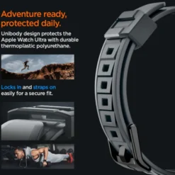 Spigen Apple Watch Ultra 49Mm|Apple Watch Ultra 2 49Mm-Pasek Rugged Armor ”pro” Apple Watch Ultra 1 / 2 (49 Mm) Dark Grey