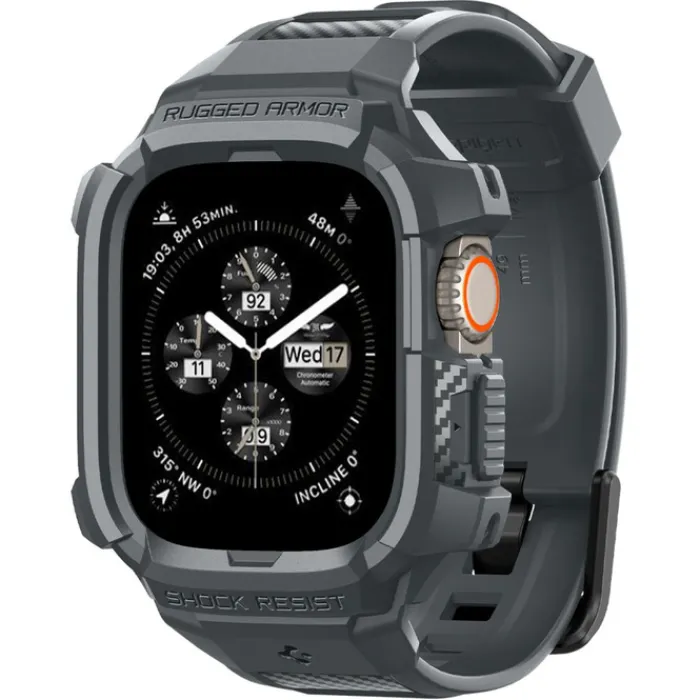 Spigen Apple Watch Ultra 49Mm|Apple Watch Ultra 2 49Mm-Pasek Rugged Armor ”pro” Apple Watch Ultra 1 / 2 (49 Mm) Dark Grey