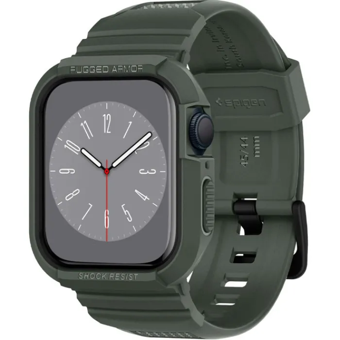 Spigen Apple Watch Se 44Mm|Apple Watch 9 45Mm-Pasek Rugged Armor Pro Apple Watch 9 8 7 6 5 4 SE 2022 45mm 44mm Military Green