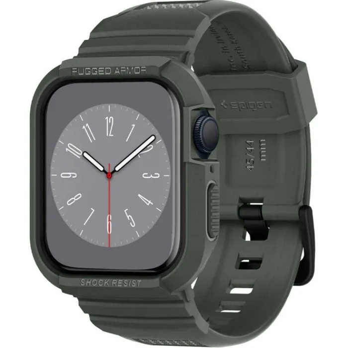 Spigen Apple Watch Se 44Mm|Apple Watch 9 45Mm-Pasek Rugged Armor Pro Apple Watch 9 8 7 6 5 4 SE 2022 45mm 44mm Military Green