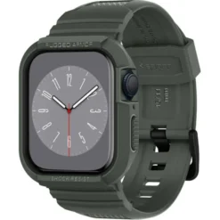Spigen Apple Watch Se 44Mm|Apple Watch 9 45Mm-Pasek Rugged Armor Pro Apple Watch 9 8 7 6 5 4 SE 2022 45mm 44mm Military Green