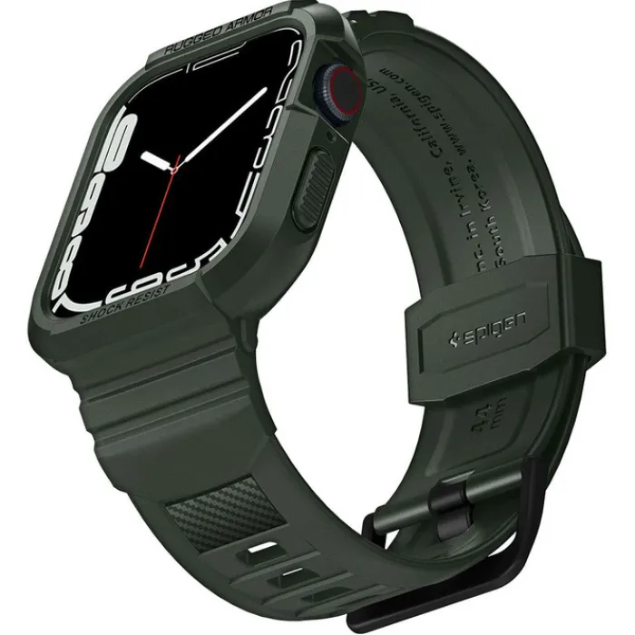 Spigen Apple Watch Se 44Mm|Apple Watch 9 45Mm-Pasek Rugged Armor Pro Apple Watch 9 8 7 6 5 4 SE 2022 45mm 44mm Military Green