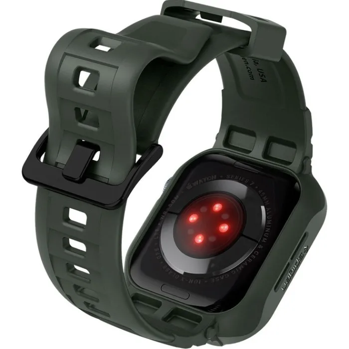 Spigen Apple Watch Se 44Mm|Apple Watch 9 45Mm-Pasek Rugged Armor Pro Apple Watch 9 8 7 6 5 4 SE 2022 45mm 44mm Military Green