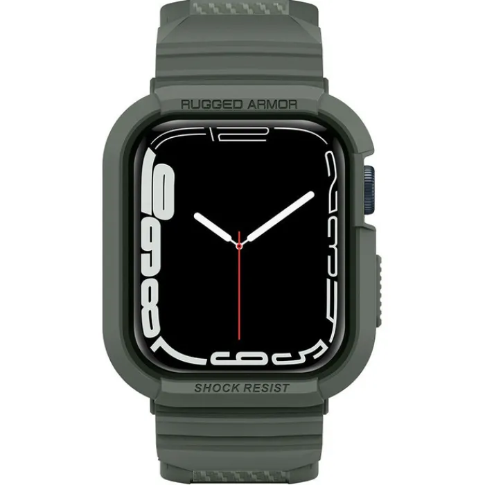 Spigen Apple Watch Se 44Mm|Apple Watch 9 45Mm-Pasek Rugged Armor Pro Apple Watch 9 8 7 6 5 4 SE 2022 45mm 44mm Military Green