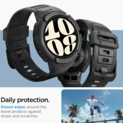 Spigen Galaxy Watch 6 44Mm|Samsung-Pasek Rugged Armor ”pro” Galaxy Watch 6 (44 MM) Black Case