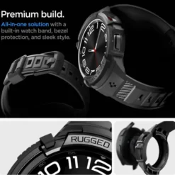 Spigen Galaxy Watch 6 Classic 47Mm|Samsung-Pasek Rugged Armor ”pro” Galaxy Watch 6 Classic (47 MM) Matte Black Case
