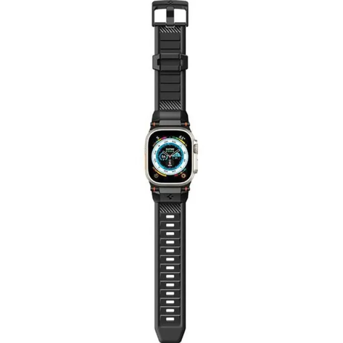 Spigen Apple Watch Se 44Mm|Apple Watch 9 45Mm-Pasek Rugged Ultra Band Apple Watch 4 / 5 / 6 / 7 / 8 / 9 / Se / Ultra 1 / 2 (42 / 44 / 45 / 49 Mm) Matte Black