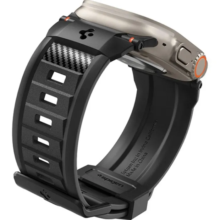 Spigen Apple Watch Se 44Mm|Apple Watch 9 45Mm-Pasek Rugged Ultra Band Apple Watch 4 / 5 / 6 / 7 / 8 / 9 / Se / Ultra 1 / 2 (42 / 44 / 45 / 49 Mm) Matte Black
