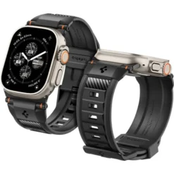 Spigen Apple Watch Se 44Mm|Apple Watch 9 45Mm-Pasek Rugged Ultra Band Apple Watch 4 / 5 / 6 / 7 / 8 / 9 / Se / Ultra 1 / 2 (42 / 44 / 45 / 49 Mm) Matte Black
