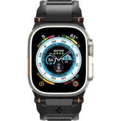 Spigen Apple Watch Se 44Mm|Apple Watch 9 45Mm-Pasek Rugged Ultra Band Apple Watch 4 / 5 / 6 / 7 / 8 / 9 / Se / Ultra 1 / 2 (42 / 44 / 45 / 49 Mm) Matte Black