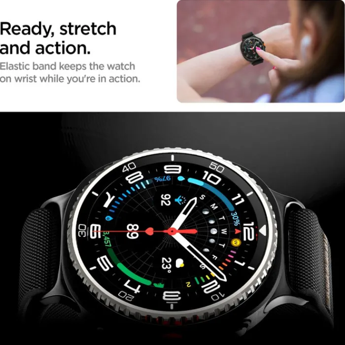 Spigen Galaxy Watch 8 Classic 46Mm|Galaxy Watch 8 40Mm-PASEK SAMSUNG GALAXY WATCH 8 / CLASSIC 40 / 44 / 46 MM LITE FIT CZARNY