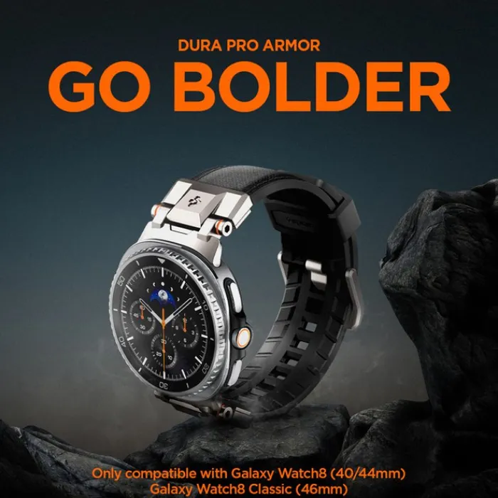 Spigen Galaxy Watch 8 Classic 46Mm|Galaxy Watch 8 40Mm-PASEK SAMSUNG GALAXY WATCH 8 46mm 44mm 40mm DURAPRO ARMOR CZARNY