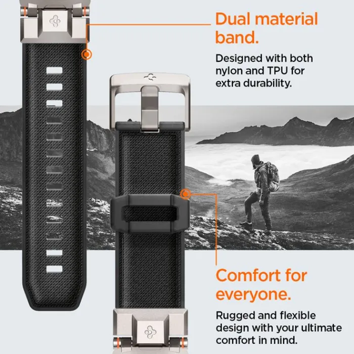 Spigen Galaxy Watch 8 Classic 46Mm|Galaxy Watch 8 40Mm-PASEK SAMSUNG GALAXY WATCH 8 46mm 44mm 40mm DURAPRO ARMOR CZARNY