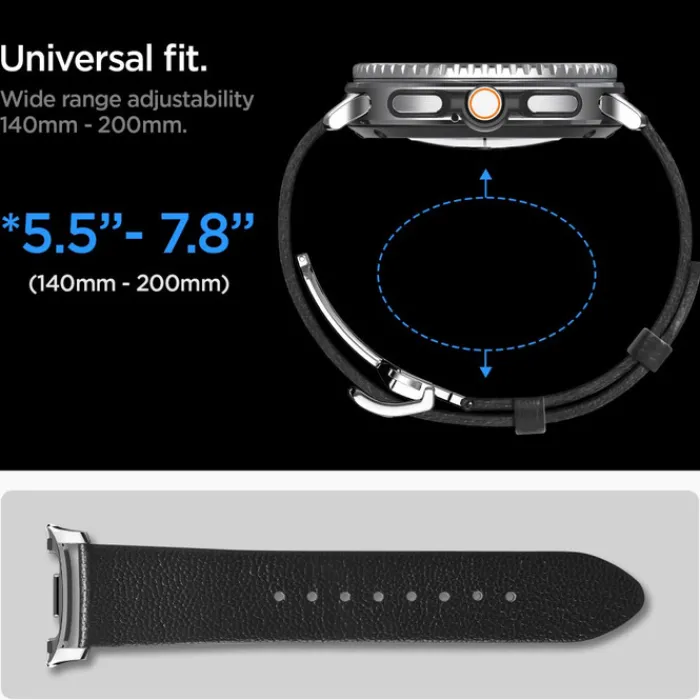 Spigen Galaxy Watch 8 Classic 46Mm|Galaxy Watch 8 40Mm-PASEK SAMSUNG GALAXY WATCH 8 / CLASSIC (40 / 44 / 46 MM) ENZO BLACK