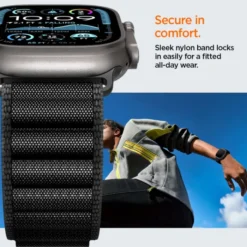 Spigen Apple Watch 5 45Mm|Apple Watch Se 2022 44Mm-PASEK WBF1 BAND APPLE WATCH 6 / 7 / 8 / 9 / 10 / SE / ULTRA 1 / 2 (44 / 45 / 46 / 49 MM) BLACK
