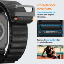 Spigen Apple Watch 5 45Mm|Apple Watch Se 2022 44Mm-PASEK WBF1 BAND APPLE WATCH 6 / 7 / 8 / 9 / 10 / SE / ULTRA 1 / 2 (44 / 45 / 46 / 49 MM) BLACK