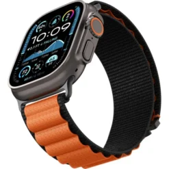 Spigen Apple Watch 5 45Mm|Apple Watch Se 2022 44Mm-PASEK WBF1 BAND APPLE WATCH 6 / 7 / 8 / 9 / 10 / SE / ULTRA 1 / 2 (44 / 45 / 46 / 49 MM) BLACK/ORANGE