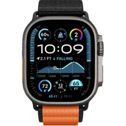 Spigen Apple Watch 5 45Mm|Apple Watch Se 2022 44Mm-PASEK WBF1 BAND APPLE WATCH 6 / 7 / 8 / 9 / 10 / SE / ULTRA 1 / 2 (44 / 45 / 46 / 49 MM) BLACK/ORANGE