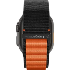 Spigen Apple Watch 5 45Mm|Apple Watch Se 2022 44Mm-PASEK WBF1 BAND APPLE WATCH 6 / 7 / 8 / 9 / 10 / SE / ULTRA 1 / 2 (44 / 45 / 46 / 49 MM) BLACK/ORANGE