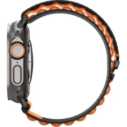 Spigen Apple Watch 5 45Mm|Apple Watch Se 2022 44Mm-PASEK WBF1 BAND APPLE WATCH 6 / 7 / 8 / 9 / 10 / SE / ULTRA 1 / 2 (44 / 45 / 46 / 49 MM) BLACK/ORANGE