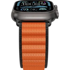 Spigen Apple Watch 5 45Mm|Apple Watch Se 2022 44Mm-PASEK WBF1 BAND APPLE WATCH 6 / 7 / 8 / 9 / 10 / SE / ULTRA 1 / 2 (44 / 45 / 46 / 49 MM) BLACK/ORANGE